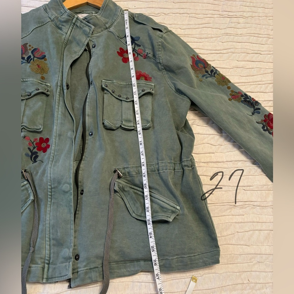 Billy T Green Jean Denim Floral Embroidered Butterfly Jacket Size XL - Picture 8 of 12